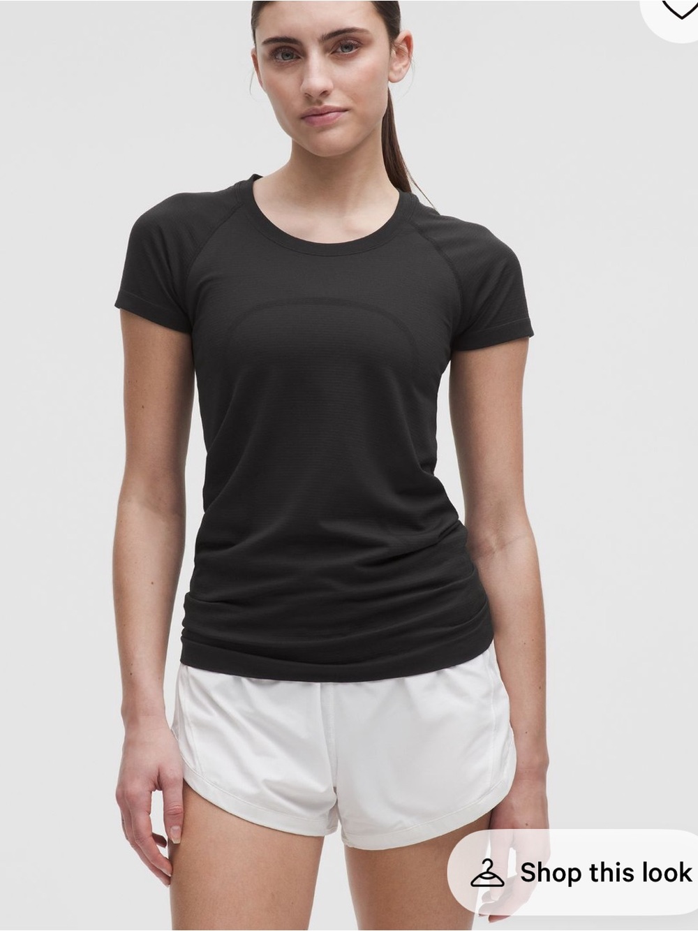 lululemon athletica Black Short-Sleeve Performance Tee